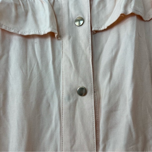 Roly Poly Peach Ruffled Snap Up Top Large - Picture 5 of 14